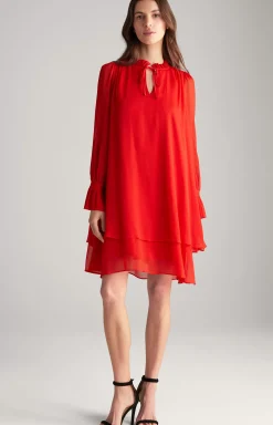 Chiffon Dress in Red