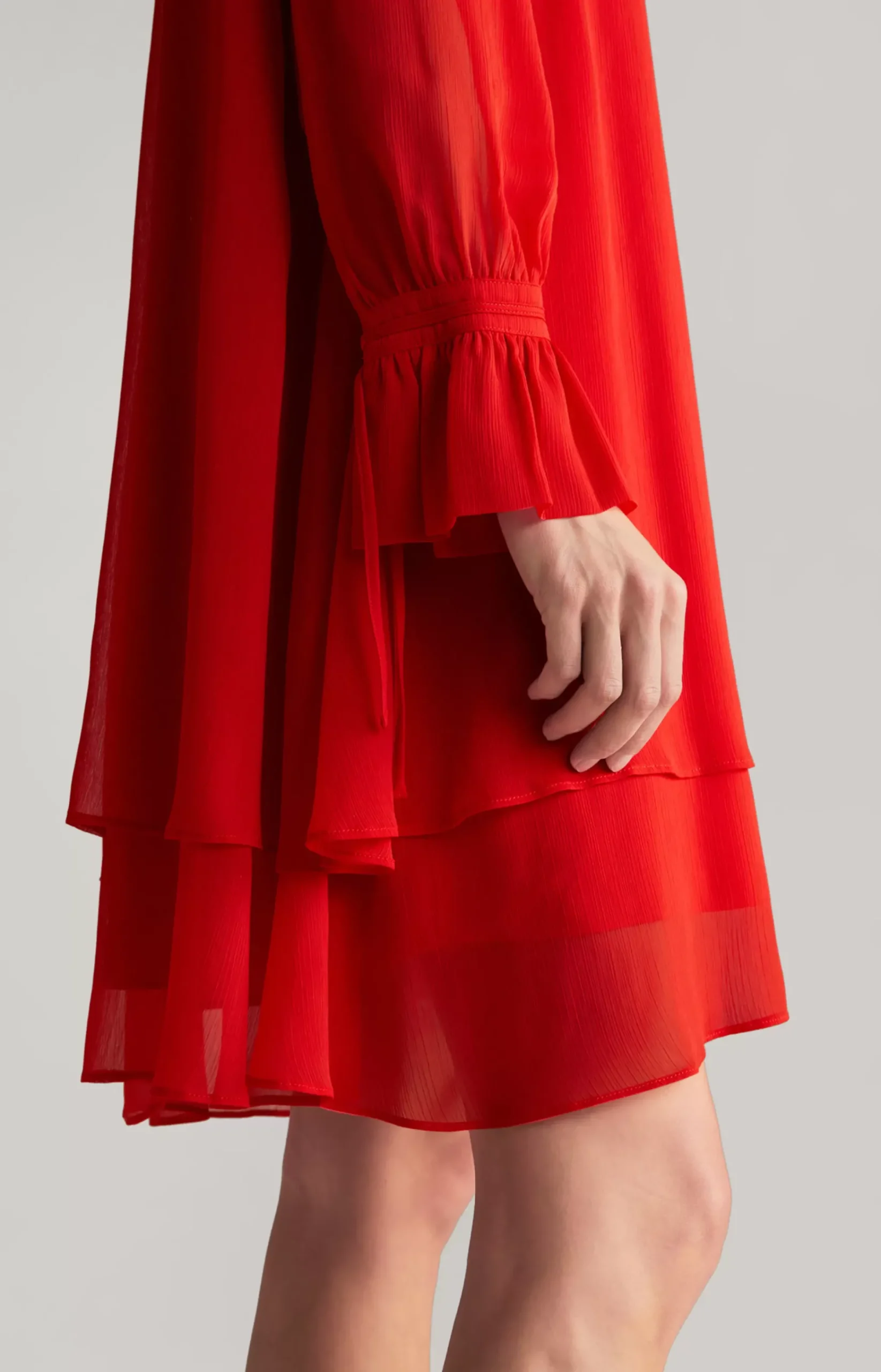 Chiffon Dress in Red