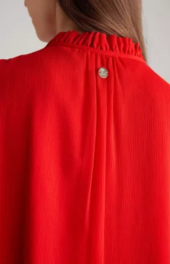 Chiffon Dress in Red