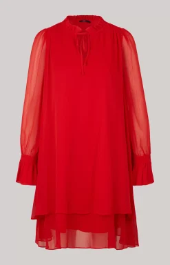 Chiffon Dress in Red
