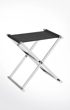 Chromeline bath stool, black