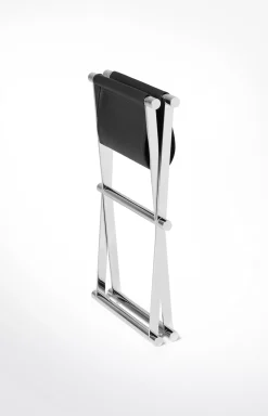 Chromeline bath stool, black