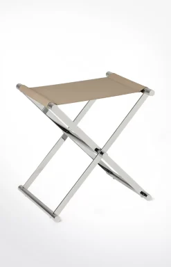 Chromeline bath stool, grey-pink