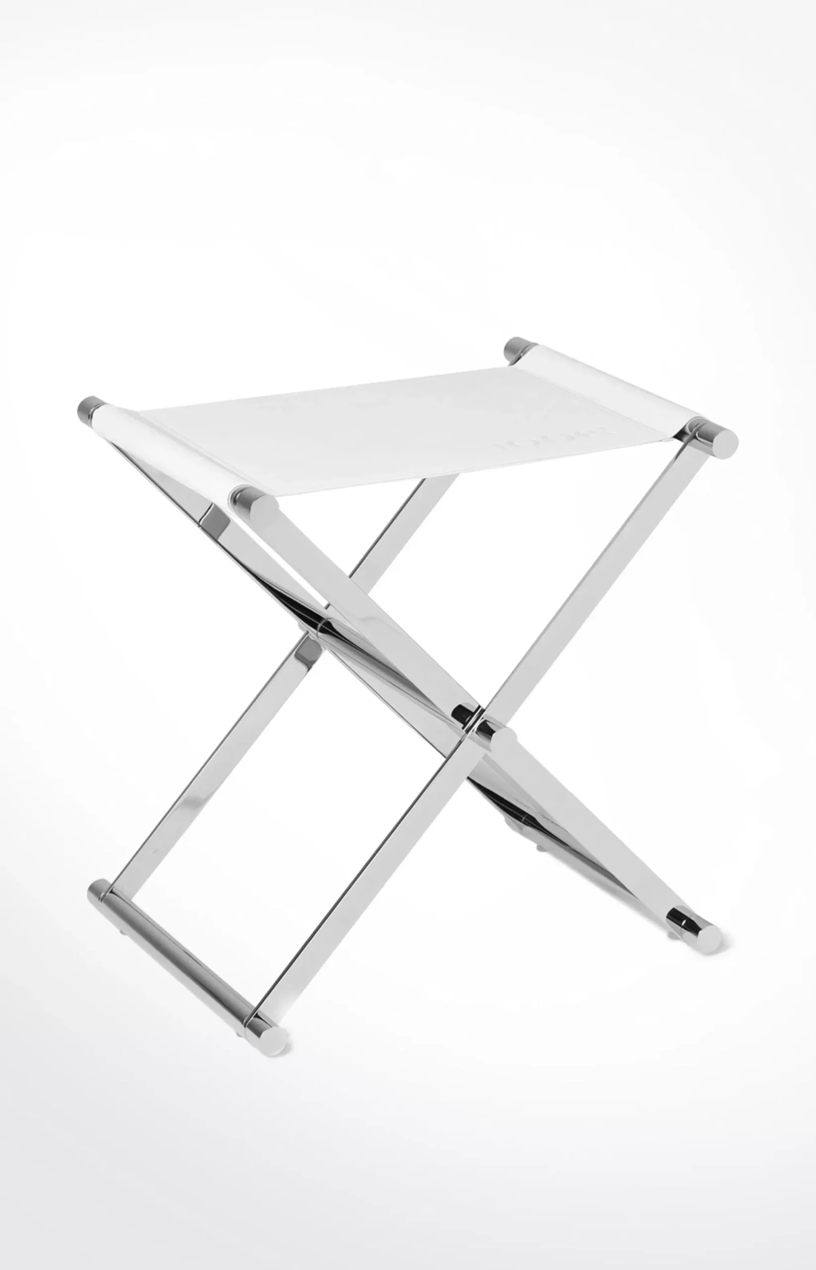 Chromeline bathroom stool, white