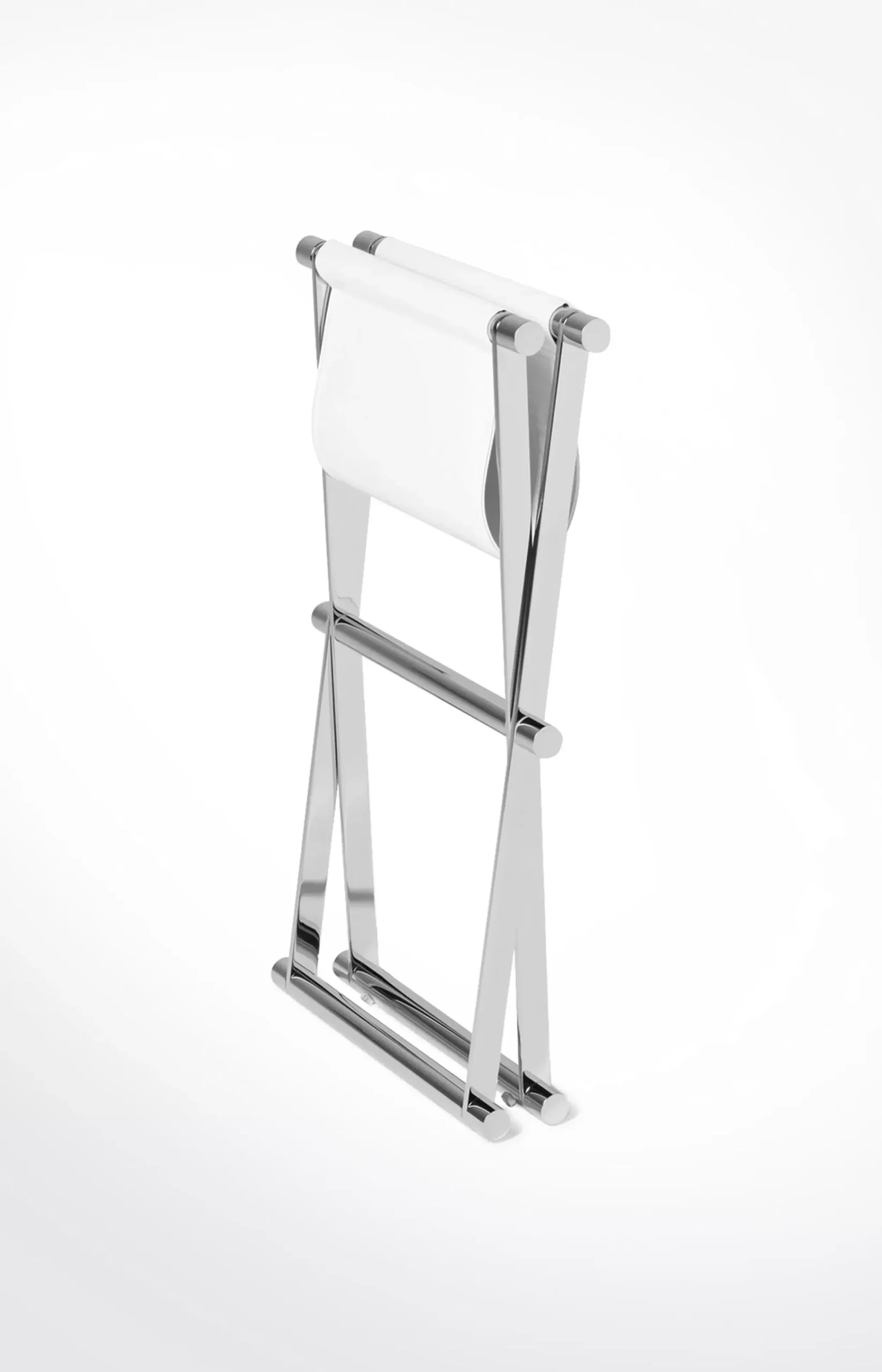 Chromeline bathroom stool, white