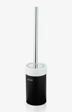 Chromeline Black toilet brush set in matte black