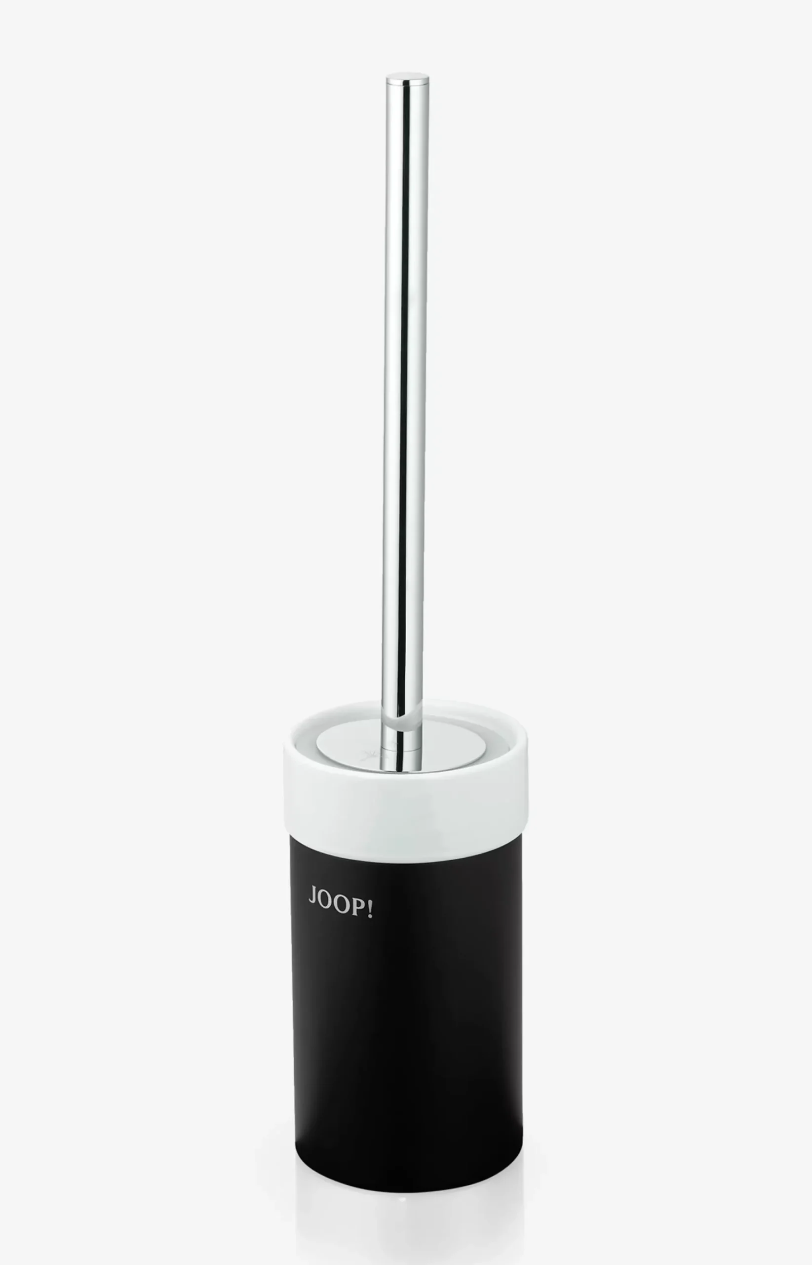 Chromeline Black toilet brush set in matte black