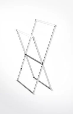 Chromeline hand towel rack, silver/white
