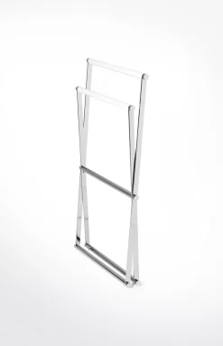 Chromeline hand towel rack, silver/white