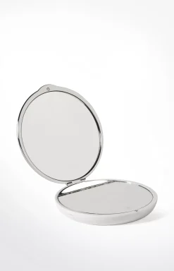 Chromeline pocket mirror, silver