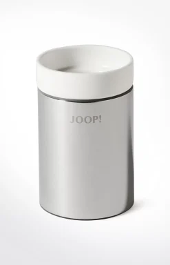 Chromeline toothbrush holder, silver/white