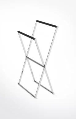 Chromeline towel rack, silver/black