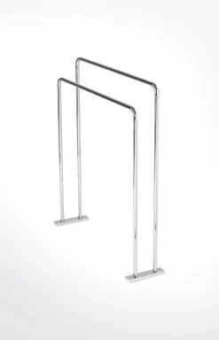 Chromeline towel rack, silver