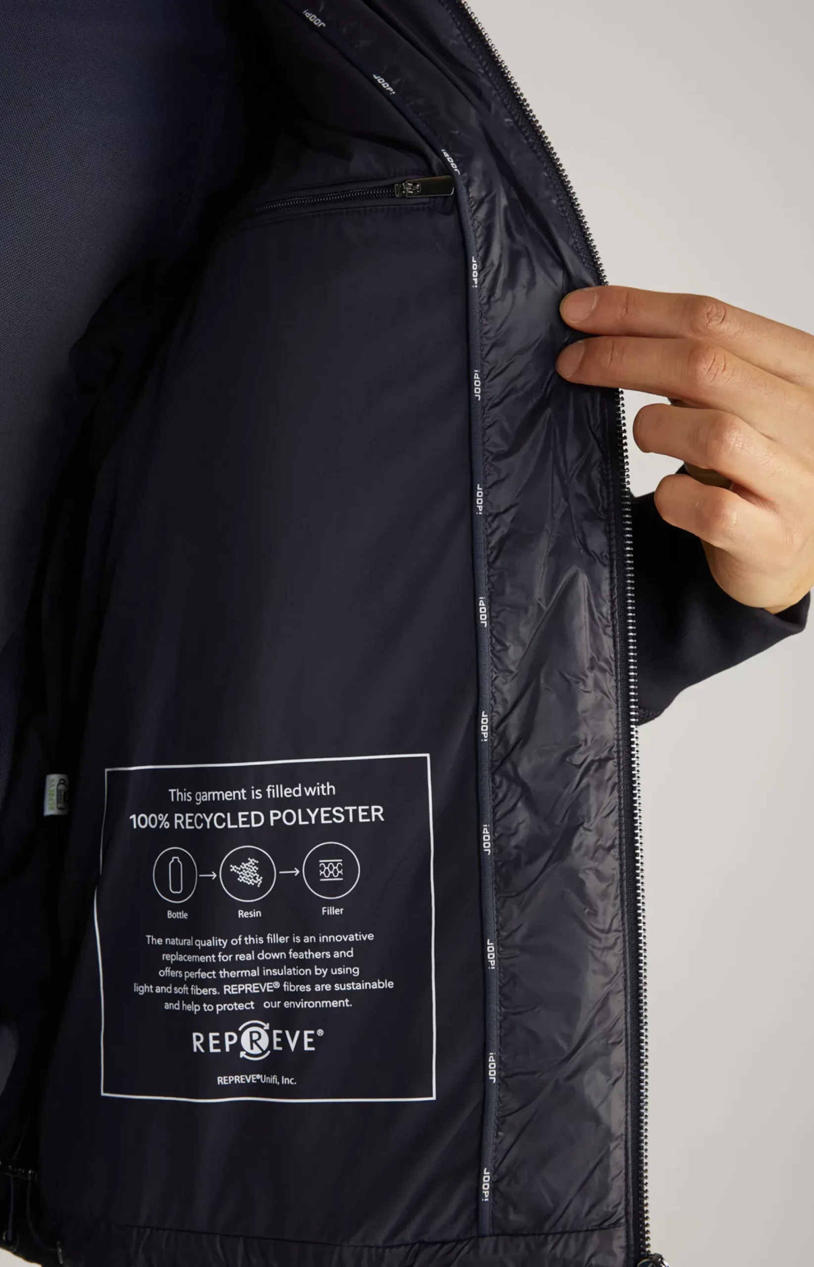 Ciscos Quilted Jacket in Navy
