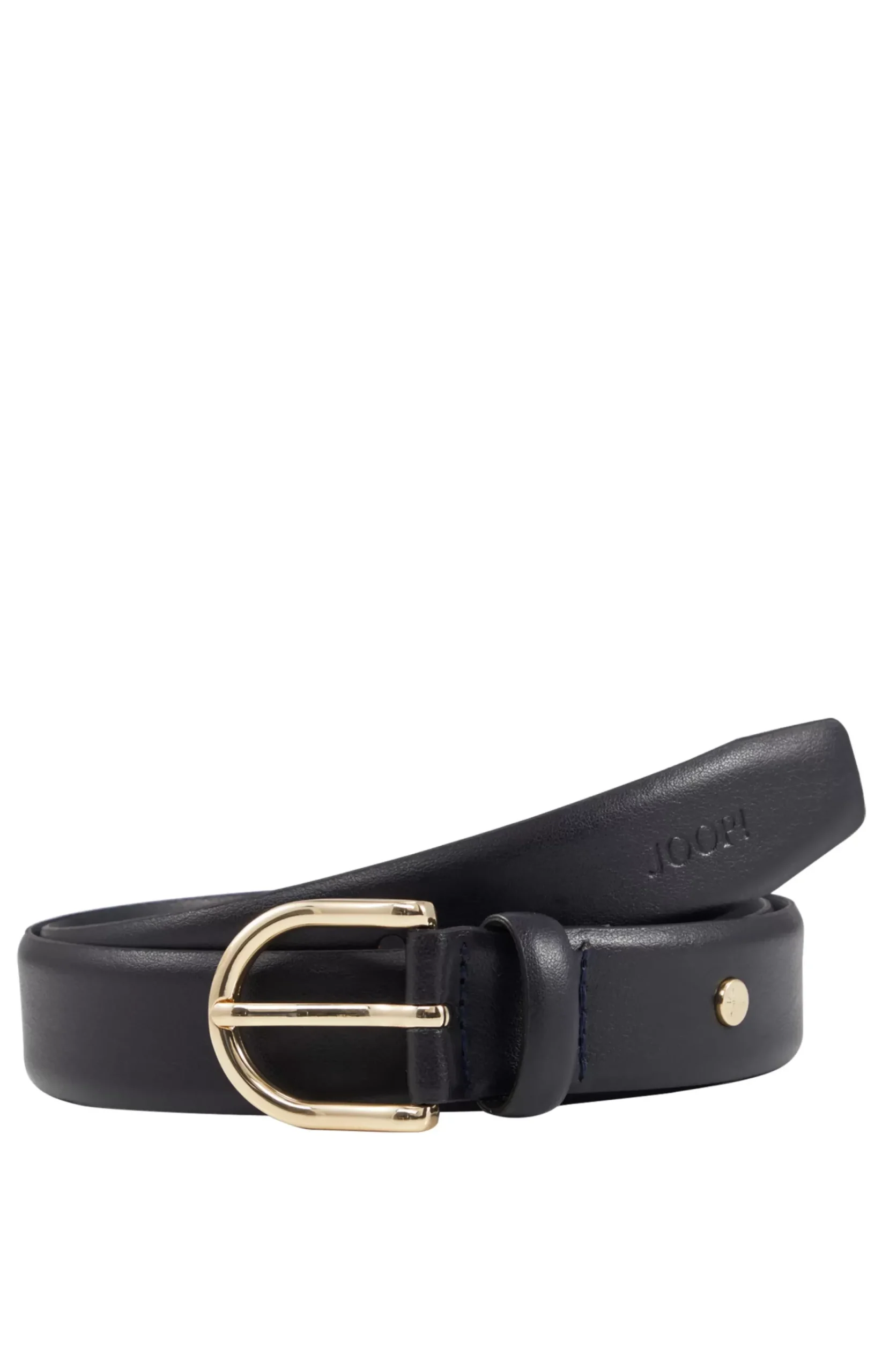 Classic Leather Belt in Dark Blue