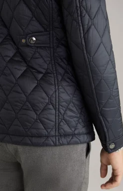 Clayson Quilted Jacket in Dark Blue