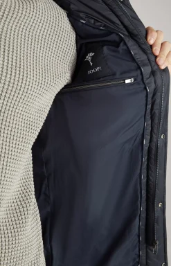 Clayson Quilted Jacket in Dark Blue