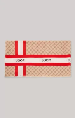 Cornflower Scarf in Beige/Red