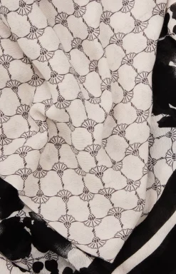 Cornflower Scarf in Black/Ecru