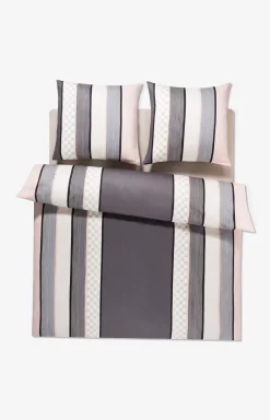 Cornflower stripes bedlinen, deep rose