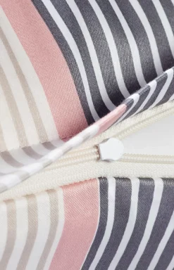 Cornflower stripes bedlinen, deep rose