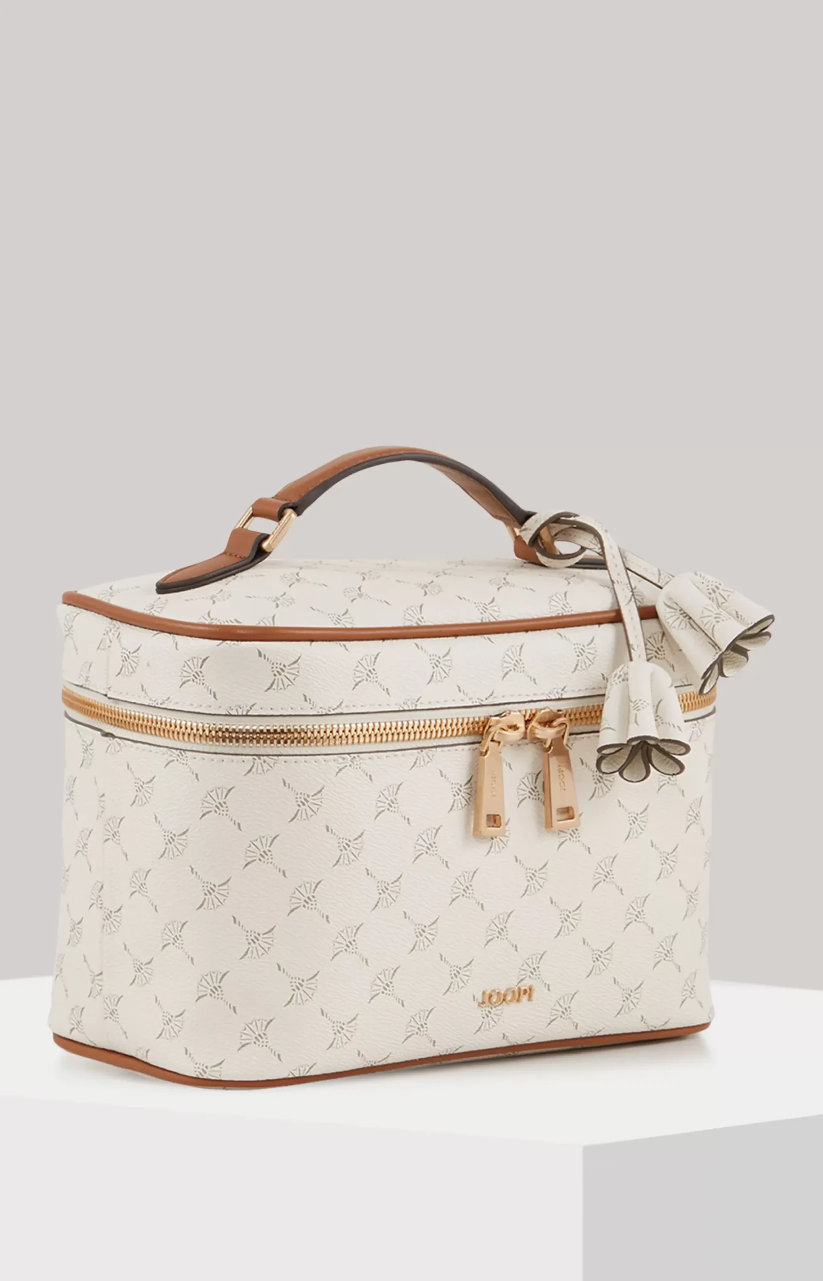 Cortina Flora Beauty Case in Off-white