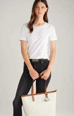 Cortina Lara Midi Shopper in Off-white