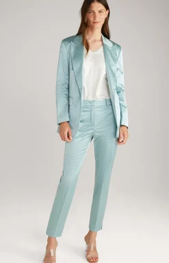 Cotton Blend Trousers in Mint