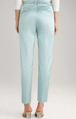 Cotton Blend Trousers in Mint