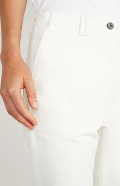 Cotton Jeans in Off-white