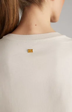 Cotton T-shirt in Beige