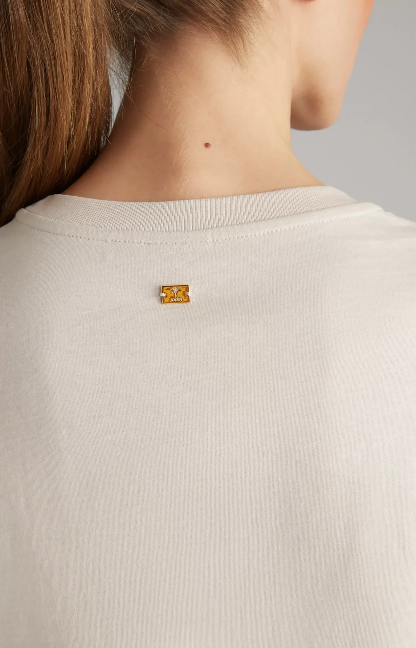 Cotton T-shirt in Beige