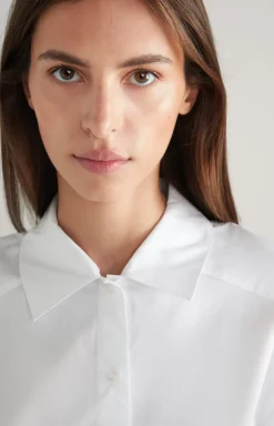 Cotton Twill Blouse in White