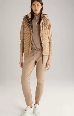 Cropped Sweatshirt in Light Brown