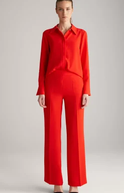 Crêpe Blouse in Red