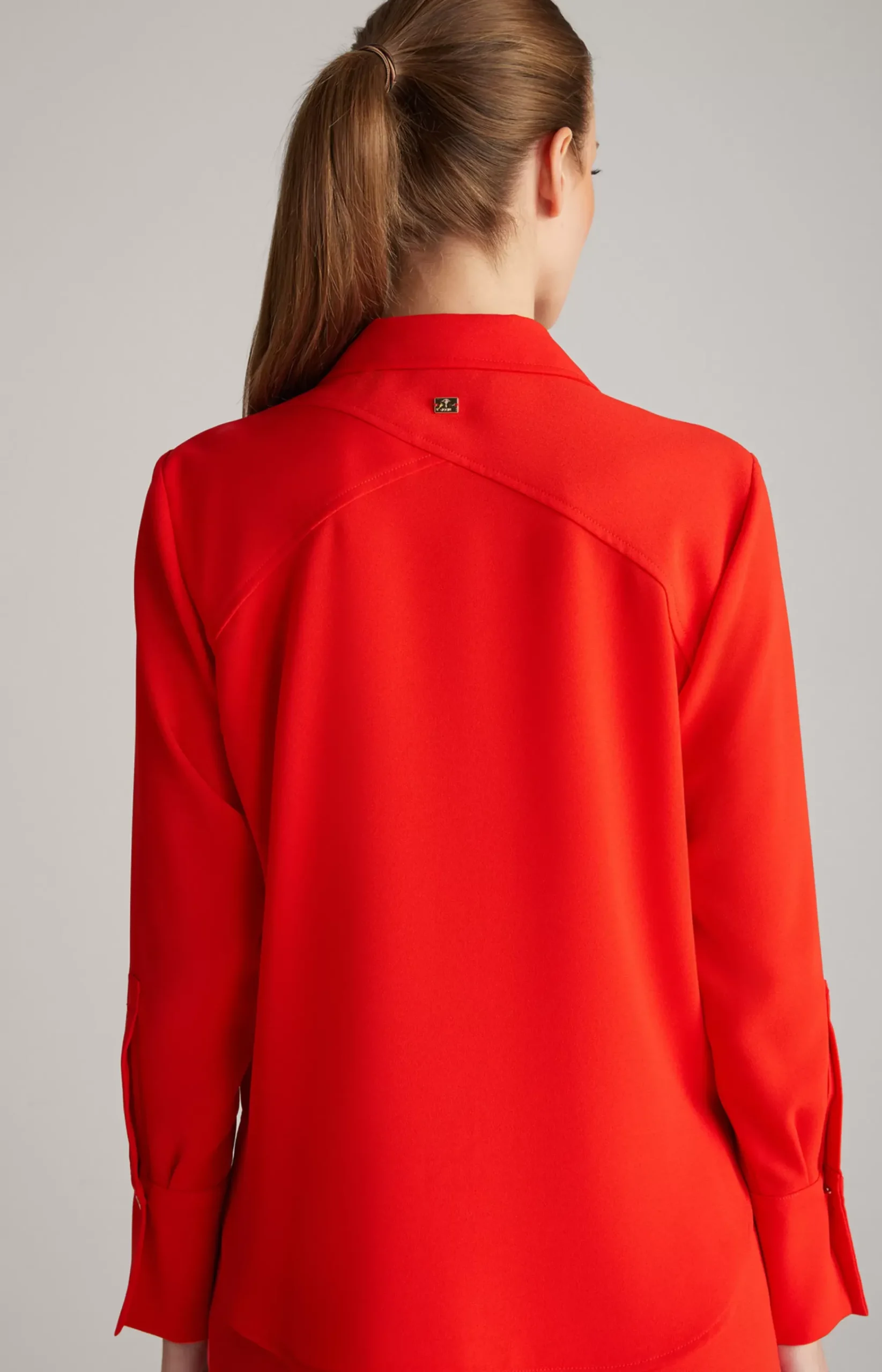 Crêpe Blouse in Red