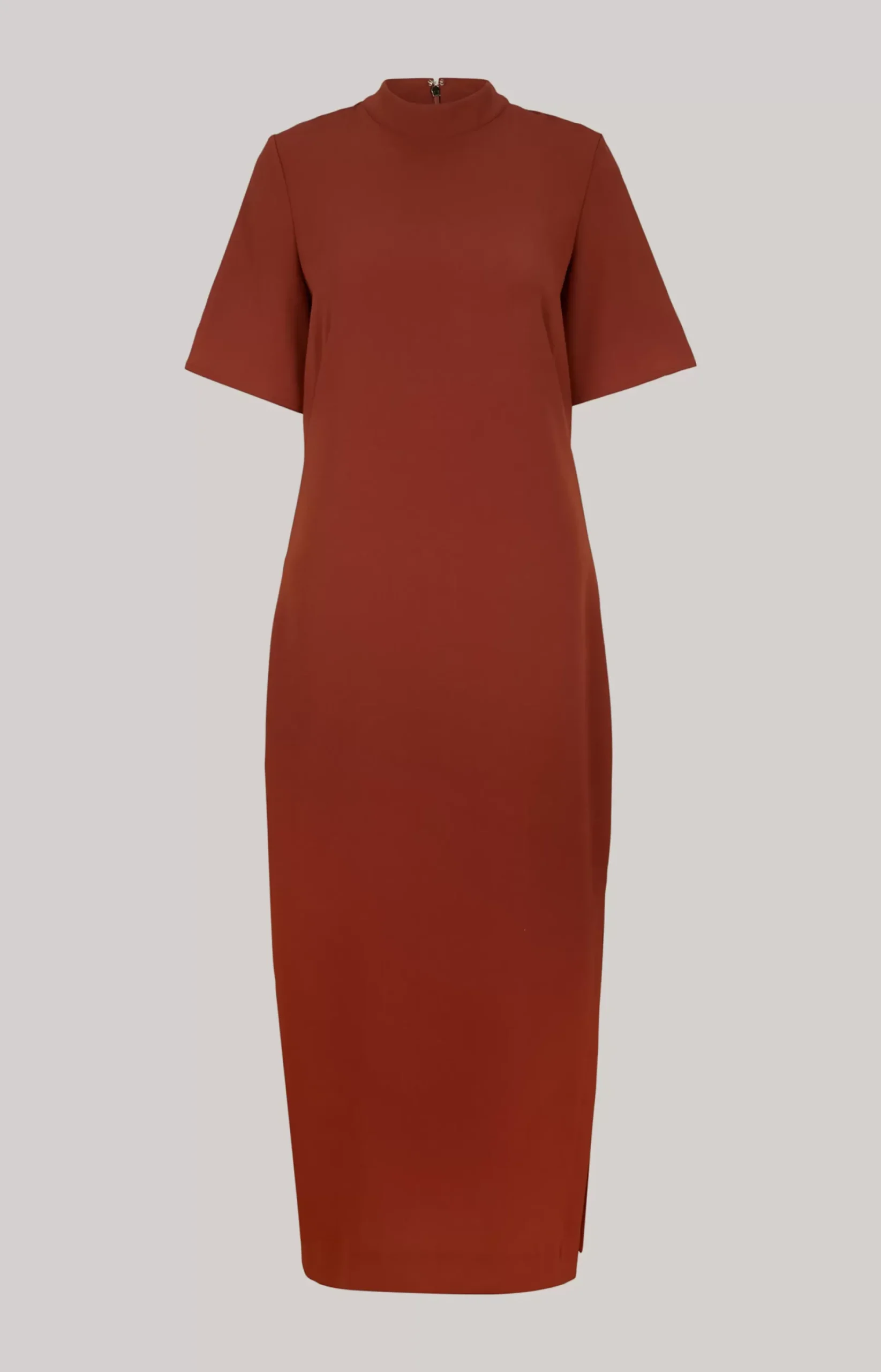Crêpe Dress in Copper Brown