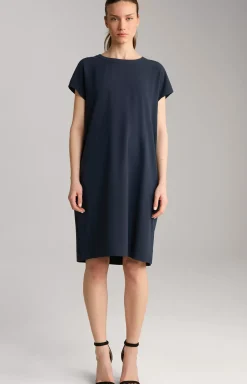 Crêpe Dress in Navy