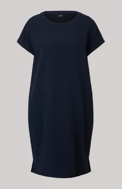 Crêpe Dress in Navy