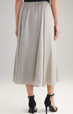 Crêpe Organza Skirt in Beige