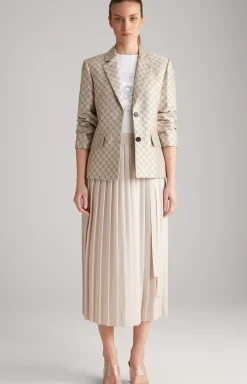 Crêpe Skirt in Champagne