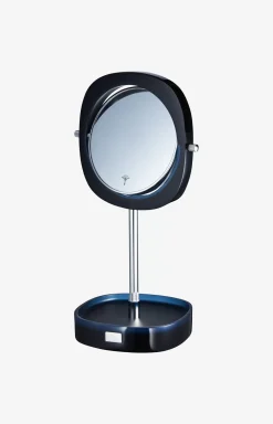 Crystal Line cosmetic mirror in dark blue