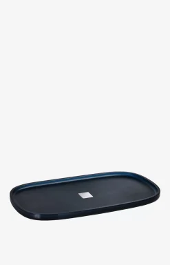 Crystal line large dark blue tray