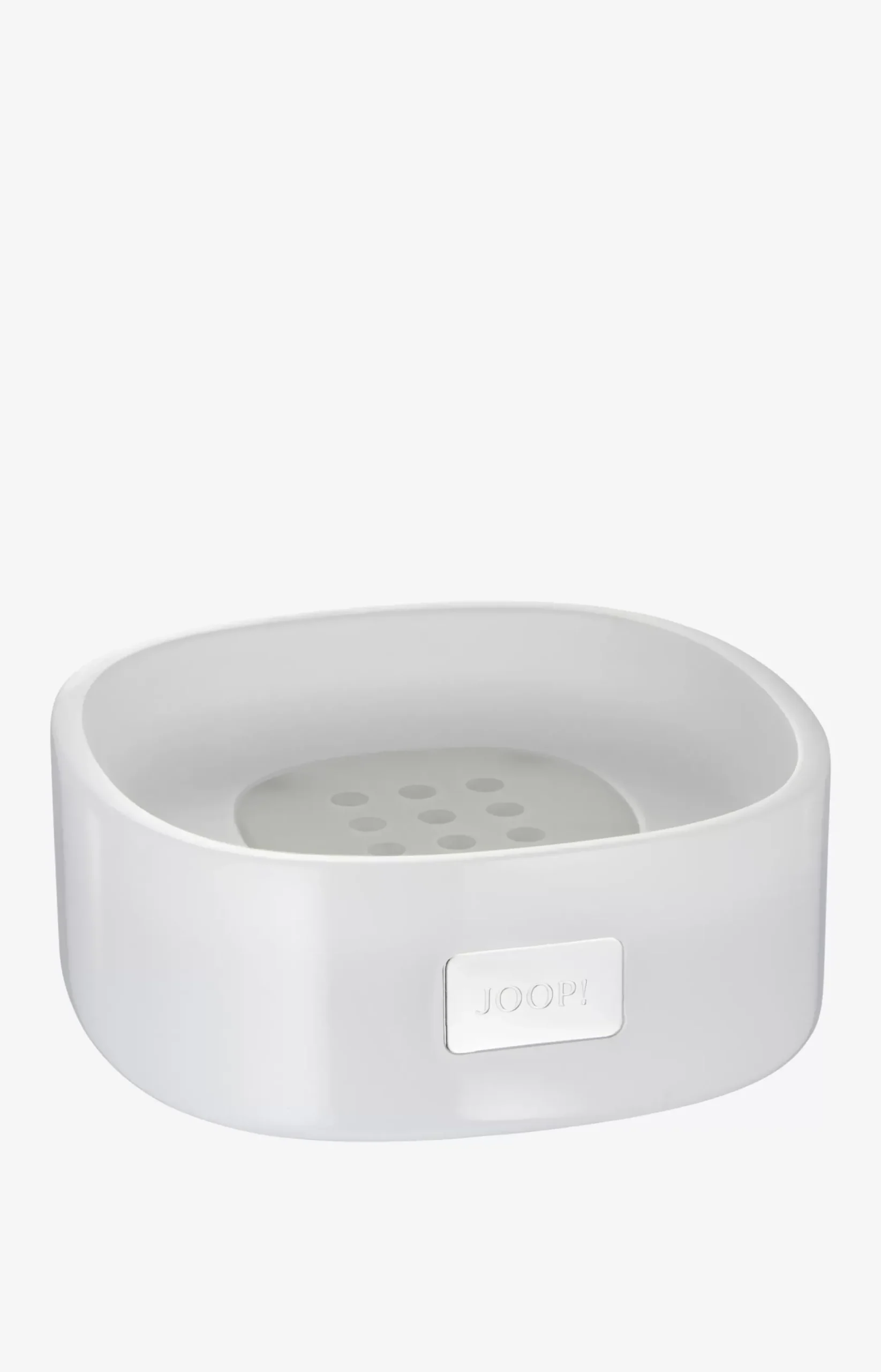 Crystal Line soap dish in white