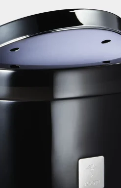 Crystal Line storage bin with swivel lid in anthracite