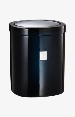 Crystal Line storage bin with swivel lid in dark blue