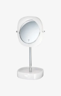 Crystal Line White Cosmetic Mirror