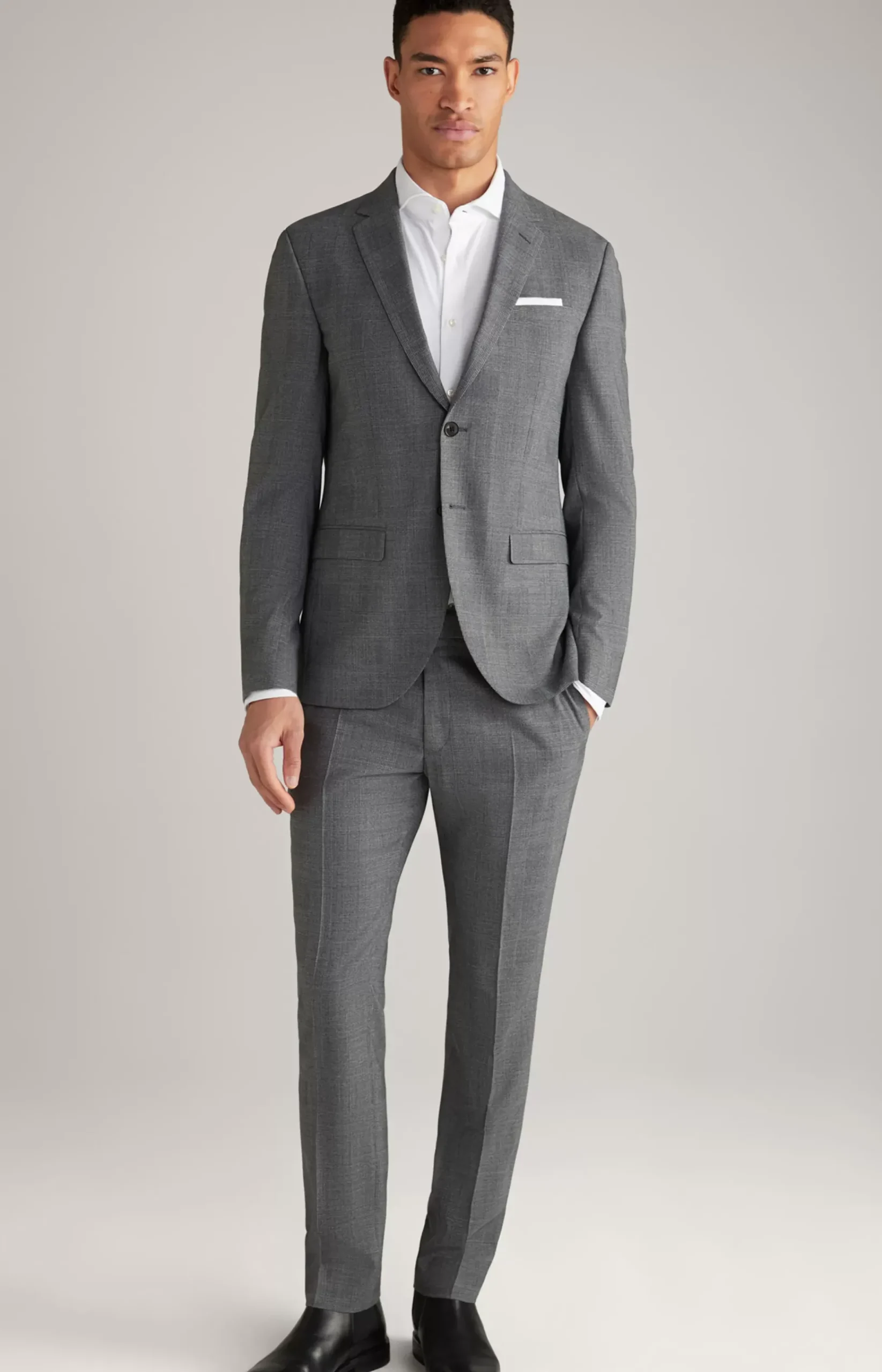 Damon Gun Suit in Grey Check