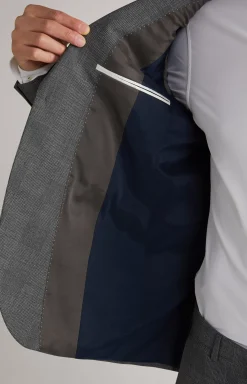 Damon Gun Suit in Grey Check