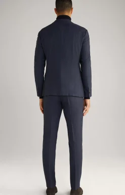 Damon-Gun Suit in Dark Blue Check